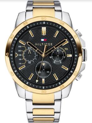 Buy Tommy Hilfiger Mens Quartz Stainless Steel Black Dial 46mm Watch - 1791559 in Pakistan