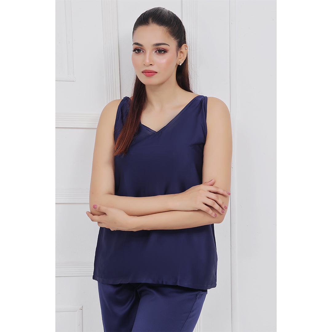Buy Sajiero Silk Sleeveless Pj Suit - Dream Silk in Pakistan