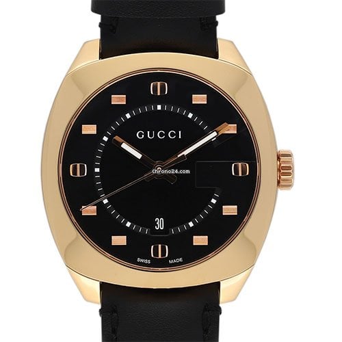 Buy Gucci G Timeless Black Dial Black Leather Strap Watch for Men - YA142209 in Pakistan