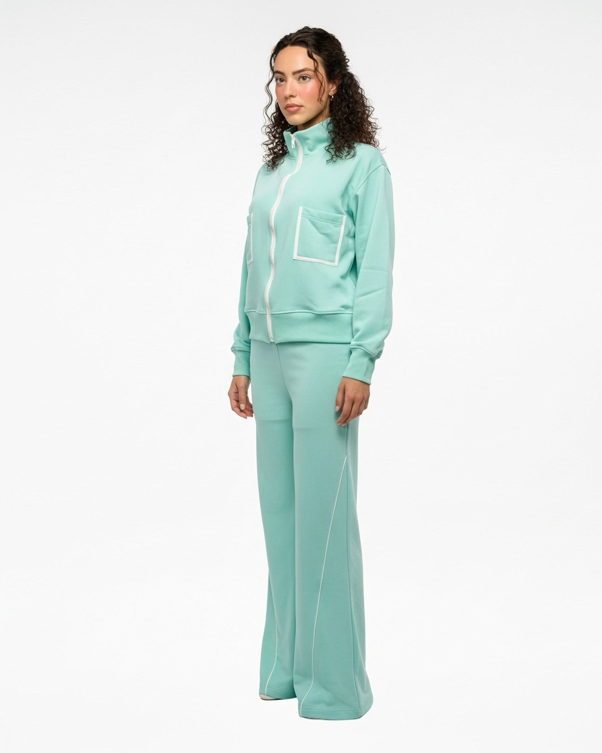 Buy Sajiero Fleece Tracksuit – Comfy Zip - Aqua in Pakistan