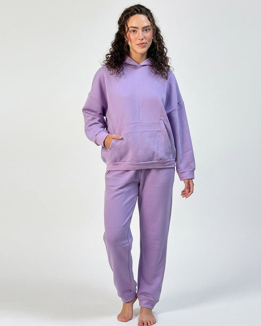 Buy Sajiero Fleece Tracksuit – Comfy Day - Purple in Pakistan