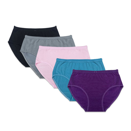 Buy Sajiero Pack of 5 Briefs Panties - Cotton Vibe in Pakistan
