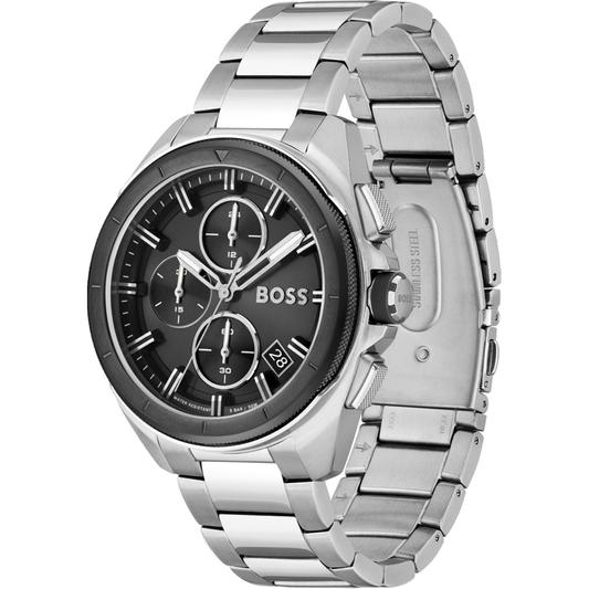 Buy Hugo Boss Volane Silver Steel Black Dial Men's Chrono Watch - 1513949 in Pakistan