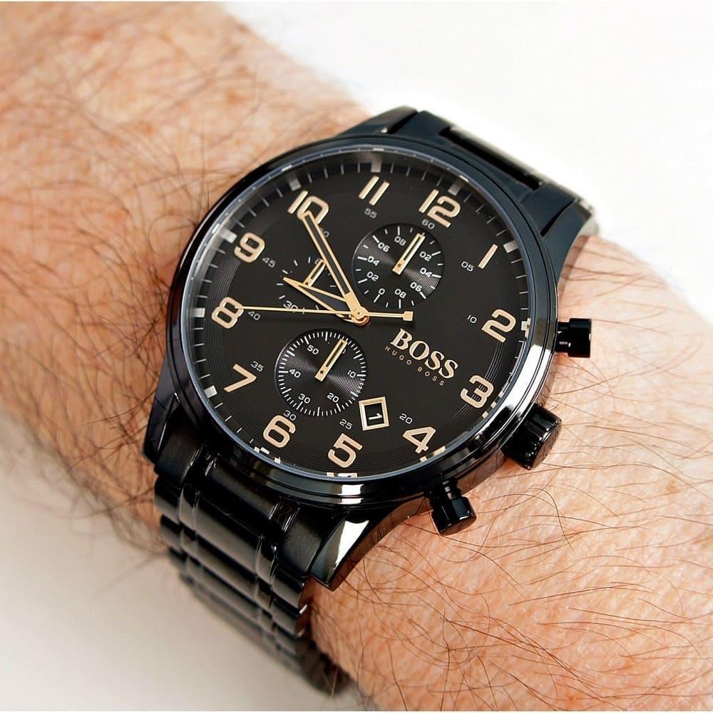 Buy Hugo Boss Mens Quartz Stainless Steel Black Dial 46mm Watch - 1513275 in Pakistan