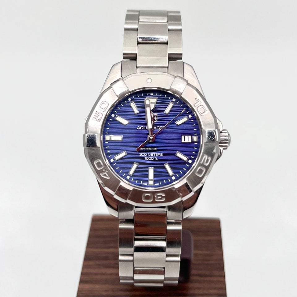 Buy Tag Heuer Aquaracer Blue Dial Silver Steel Strap Watch for Women - WBD131D.BA0748 in Pakistan