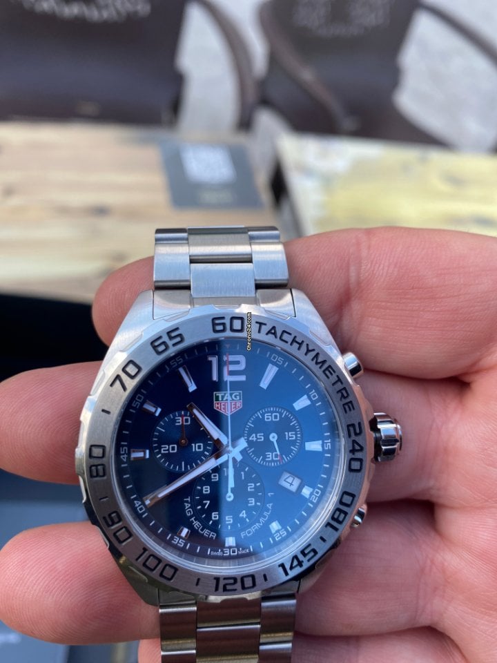 Buy Tag Heuer Formula 1 Chronograph Blue Dial Silver Steel Strap Watch for Men - CAZ101K.BA0842 in Pakistan