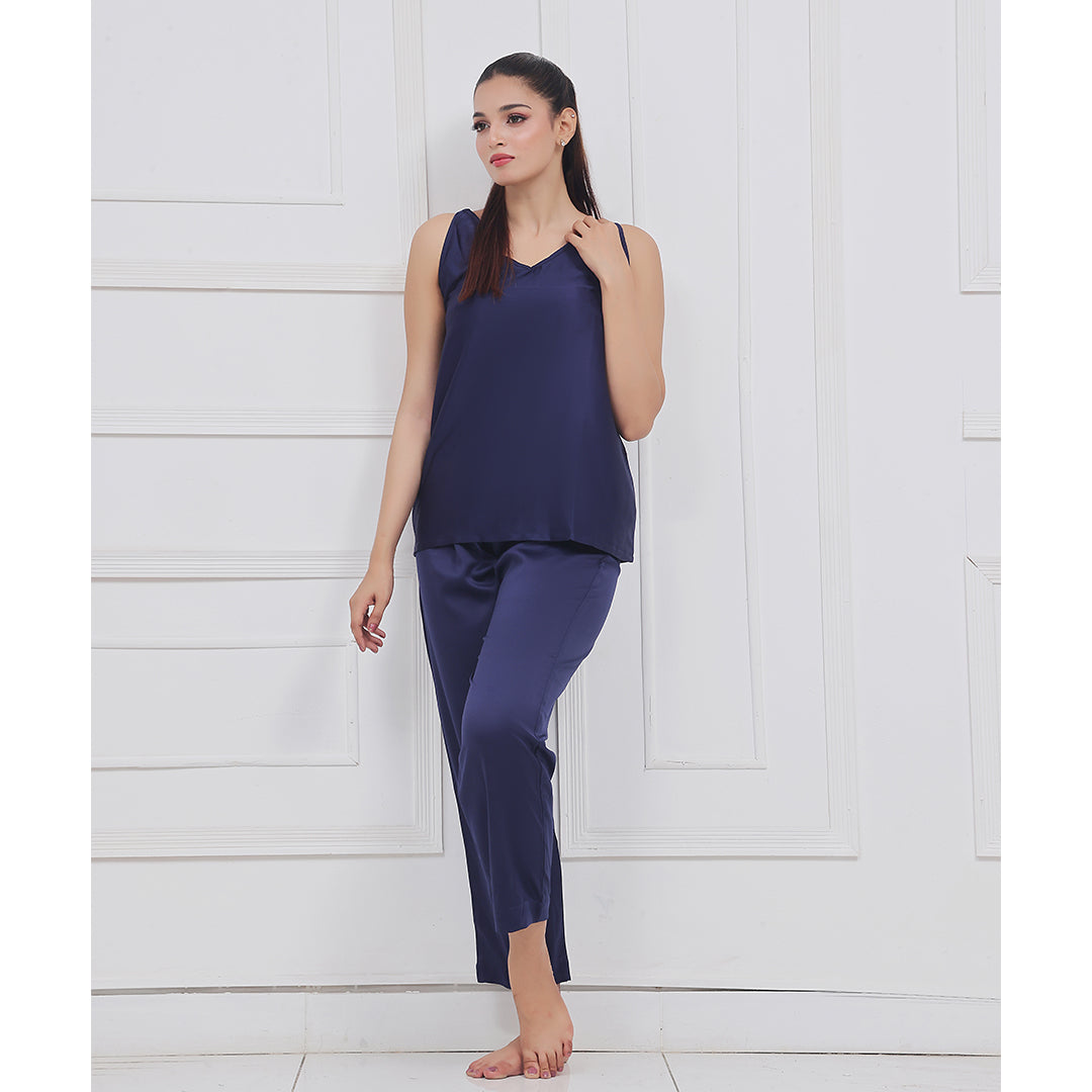 Buy Sajiero Silk Sleeveless Pj Suit - Dream Silk in Pakistan