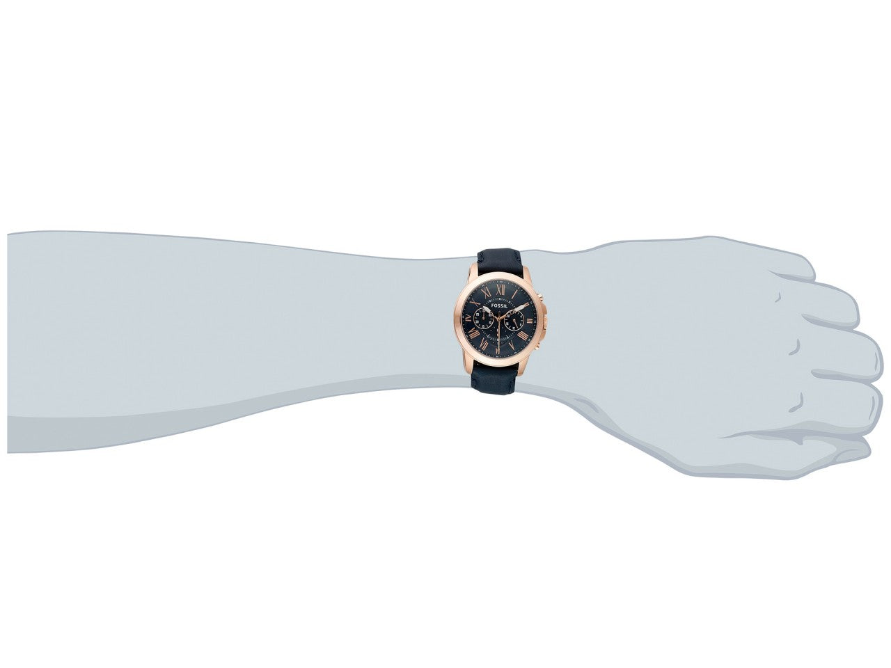 Buy Fossil Men's Quartz Chronograph Blue Leather Strap Blue Dial 44mm Watch FS4835 in Pakistan