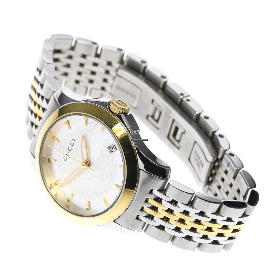 Buy Gucci G Timeless Silver Dial Two Tone Steel Strap Watch for Women - YA126511 in Pakistan