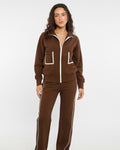 Buy Sajiero Fleece Tracksuit – Comfy Zip - Brown in Pakistan
