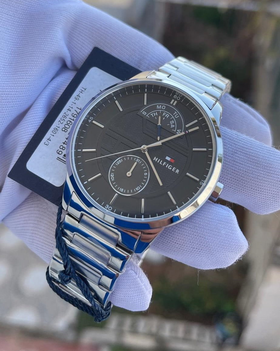 Buy Tommy Hilfiger Mens Quartz Stainless Steel Grey Dial 44mm Watch - 1791608 in Pakistan