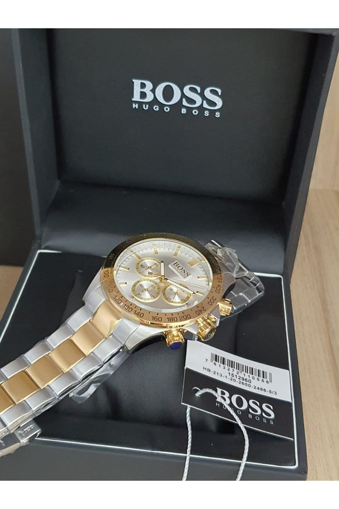 Buy Hugo Boss Mens Chronograph Two-tone Silver Dial Watch - 1512960 in Pakistan