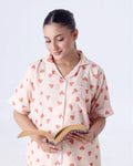 Buy Sajiero Summer Pajama Suit - Love Hearts in Pakistan