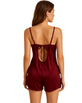 Buy Sajiero 2 Piece Inner Top and Short Silk Cami Set in Pakistan