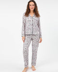 Buy Sajiero Silk Pajama Suit - Ivory Heart in Pakistan