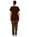 Buy Sajiero Cotton PJ Set - Mocha Bloom in Pakistan