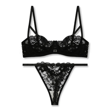 Buy Sajiero Bra Set - Black Lace Net in Pakistan