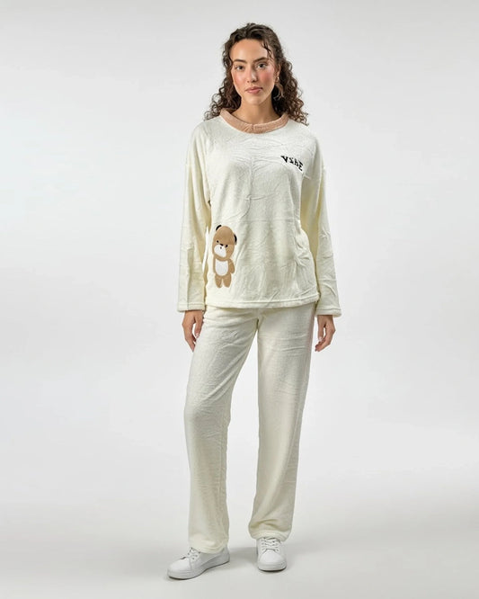 Buy Sajiero Fleece Pajama Suit - Soft Mood in Pakistan