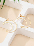 Buy SHEIN 2 Pieces/Set Of Light Luxury Star Moon Style Hollow Metal Design Suitable For Women's Daily Wear in Pakistan