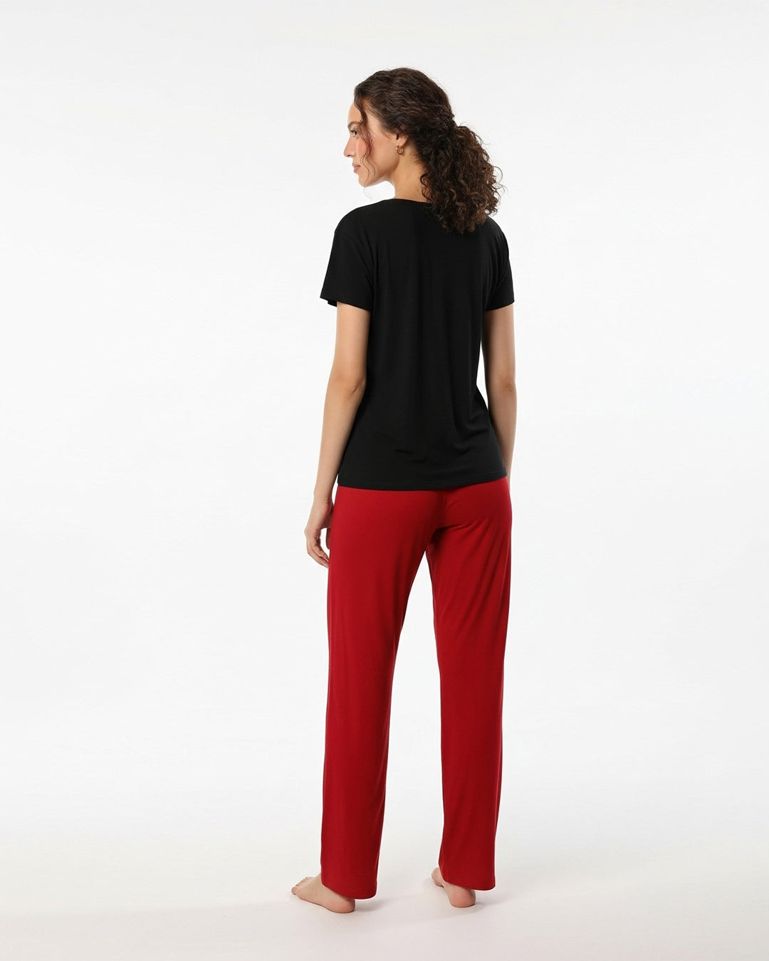 Buy Sajiero Cotton PJ Set - Red Chic in Pakistan