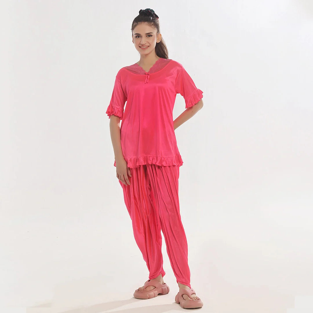 Buy Sajiero Patiala Silk Pajama Suit in Pakistan