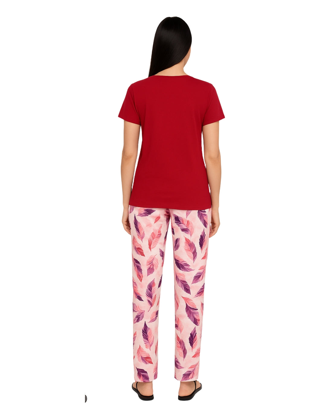 Buy Sajiero Cotton PJ Set - Berry Bloom in Pakistan