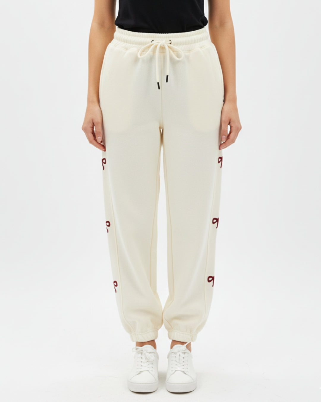 Buy Sajiero Fleece Trouser – Bow Print - Off White in Pakistan