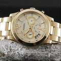 Buy Perfect Boyfriend Gold Dial Gold Steel Strap Watch For Women in Pakistan