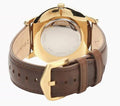 Buy The Minimalist Gold Dial Brown Leather Strap Watch For Men in Pakistan