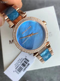 Buy Michael Kors Parker Blue Mother Of Pearl Dial Two Tone Steel Strap Ladies Watch - Mk6491 in Pakistan