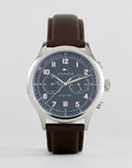 Buy Tommy Hilfiger Emerson Grey Dial Brown Leather Strap Watch for Men - 1791385 in Pakistan