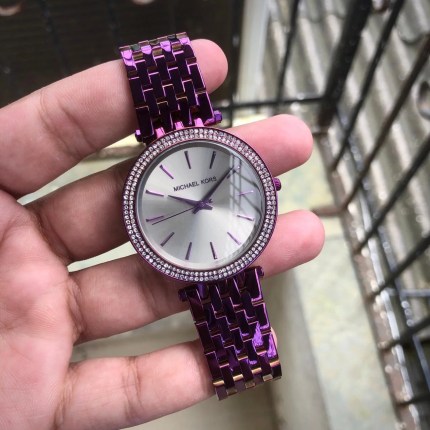 Buy Michael Kors Darci Gunmetal Dial Pink Stainless Steel Strap Ladies Watch - Mk3554 in Pakistan