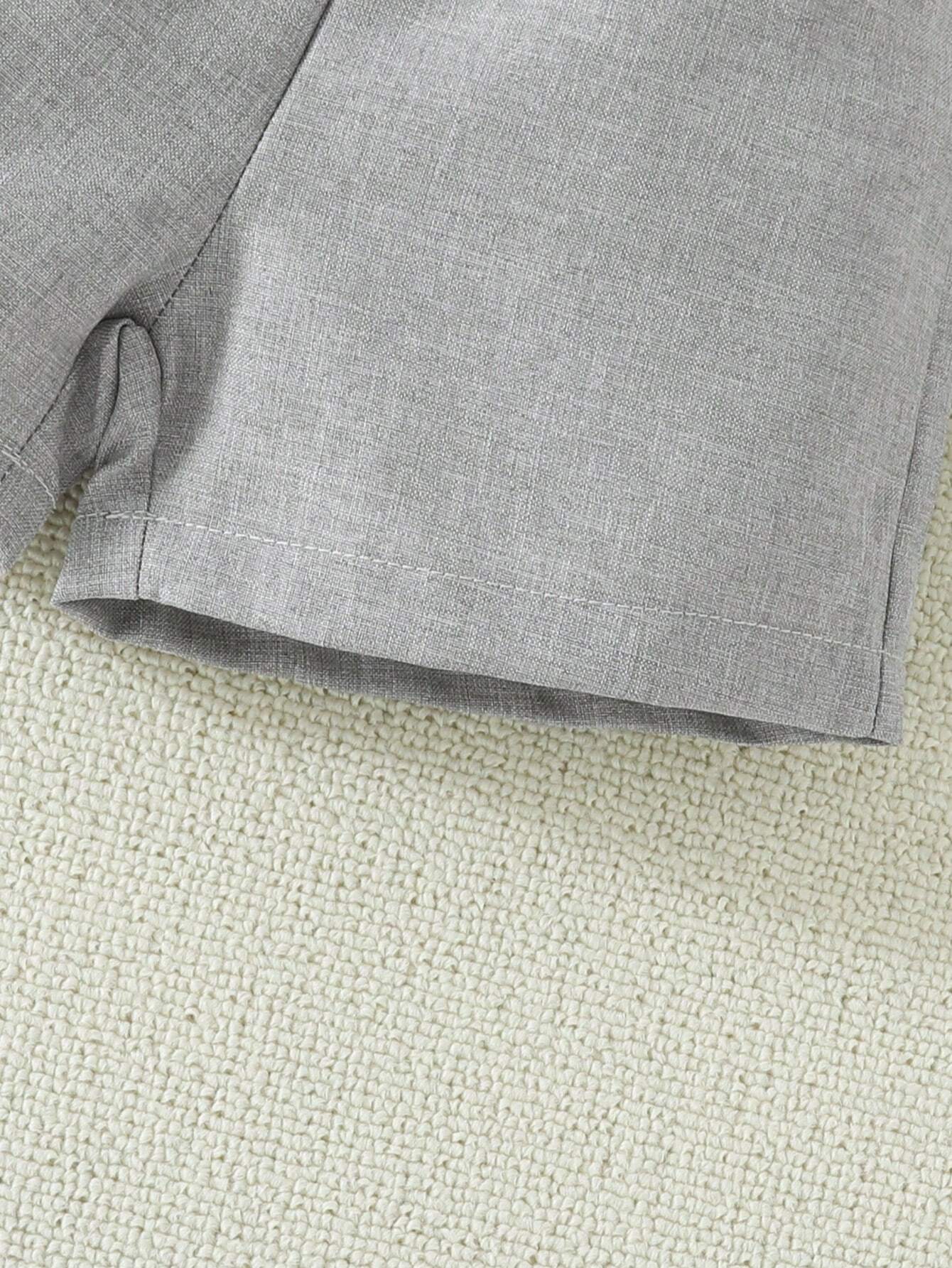 Buy 2pcs/Set Baby Boys' Casual Yet Elegant Short Sleeve Shirt & Shorts Set With Detachable Bowtie in Pakistan