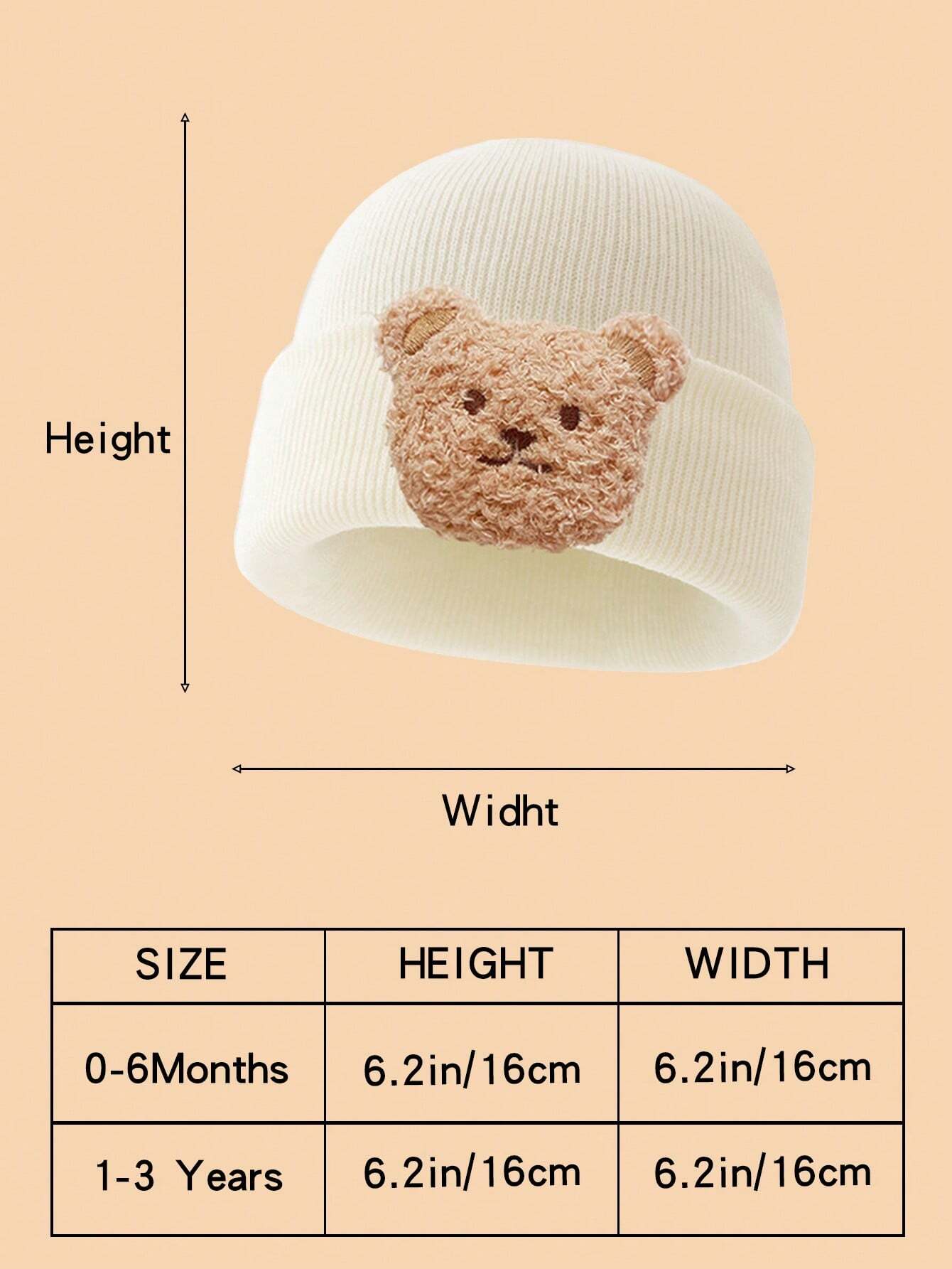 Buy SHEIN 2pcs Baby Bear Knit Hats And Socks, Soft And Warm For Boys And Girls Daily Use. in Pakistan