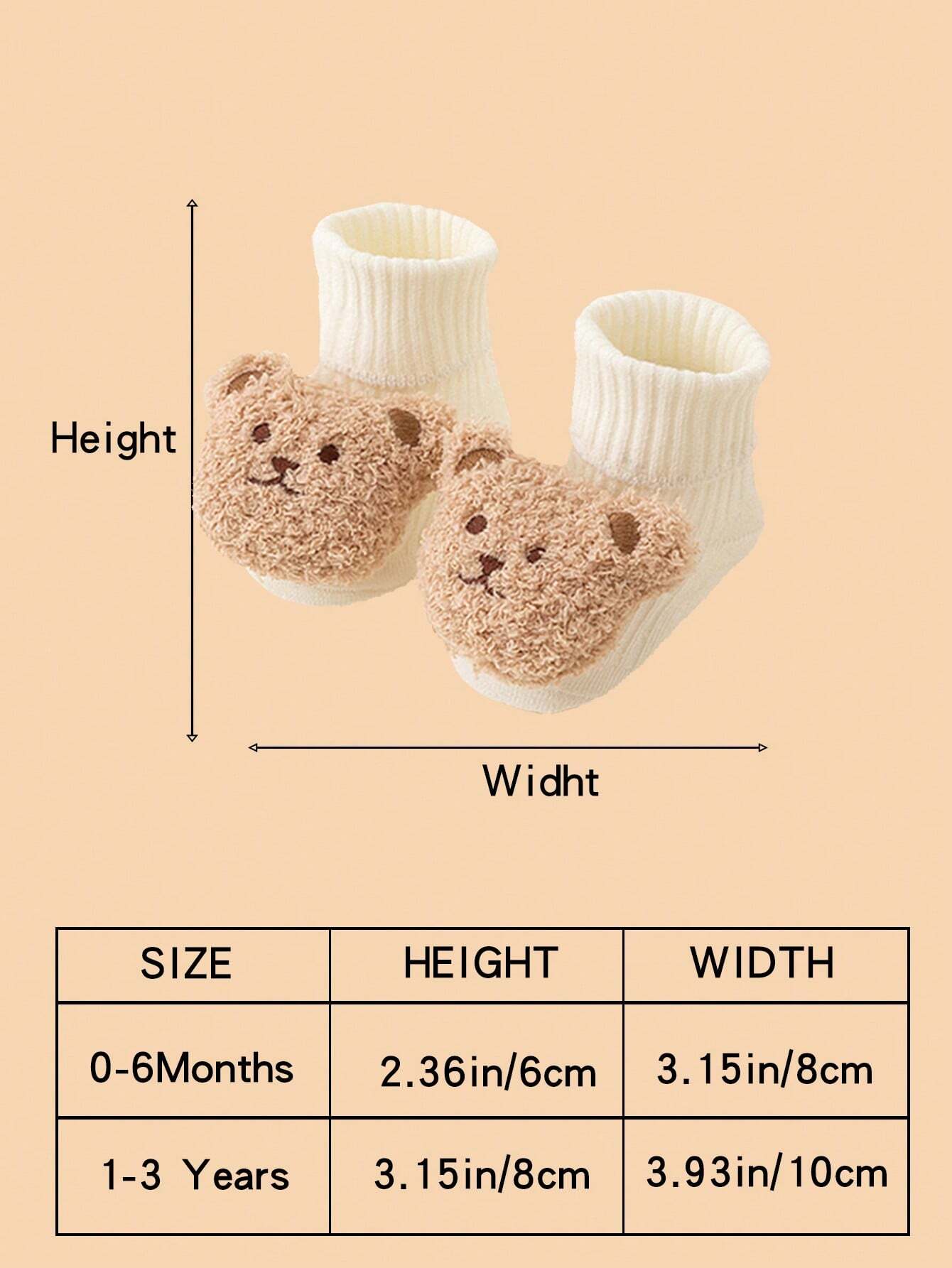 Buy SHEIN 2pcs Baby Bear Knit Hats And Socks, Soft And Warm For Boys And Girls Daily Use. in Pakistan
