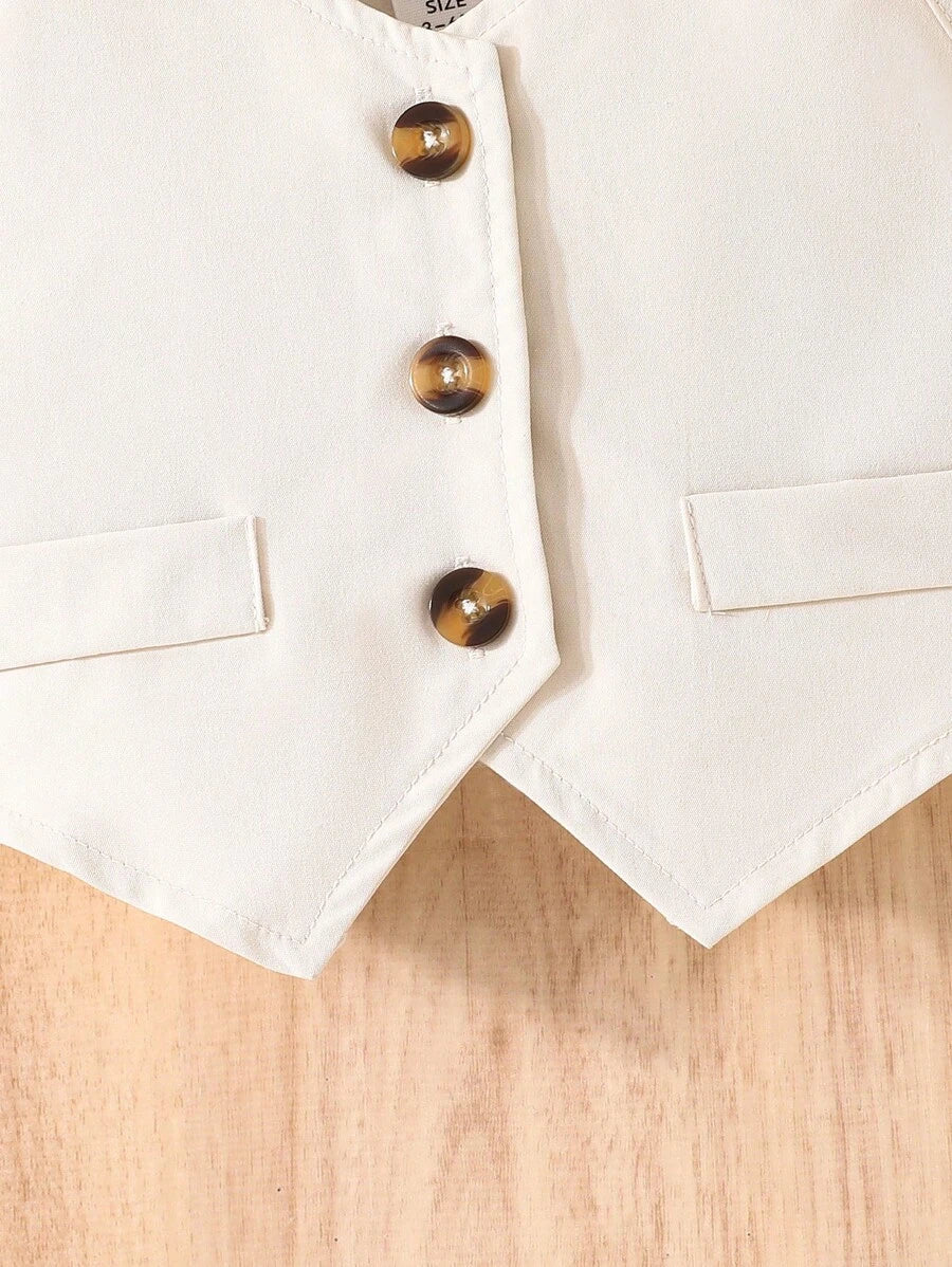 Buy SHEIN 2pcs/Set Baby Girls Summer Sleeveless Top And Skirt Set in Pakistan