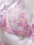 Buy SHEIN 2pcs/Set Romantic Purple Underwire Women's Bra And Panty Set in Pakistan