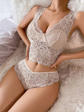 Buy SHEIN 2pcs Women Romantic Lace Comfortable & Elegant Lingerie Set in Pakistan