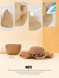 Buy SHEIN 2pcs Women's Khaki Colored Beach Set Including Wavy Bowknot Sun Hat And Crossbody Woven Bag, Suitable For Holiday Travel in Pakistan