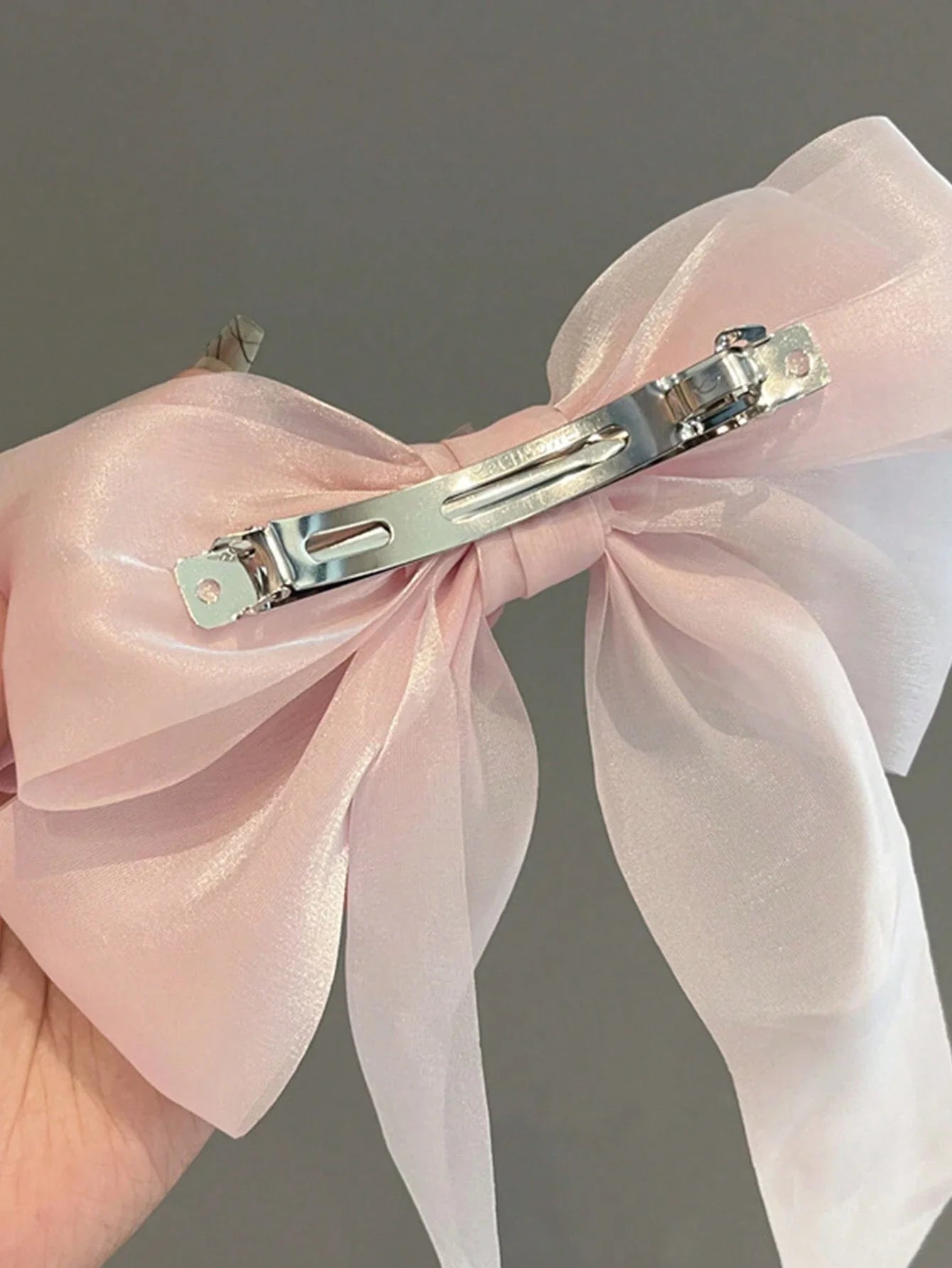 Buy SHEIN 2pcs Women's Super Fairy Mesh Ruffle Bow Hair Clips, Back Head High-Grade Hair Accessories, Sweet Romantic Design And Unique Style, Suitable For Daily Use Cute in Pakistan