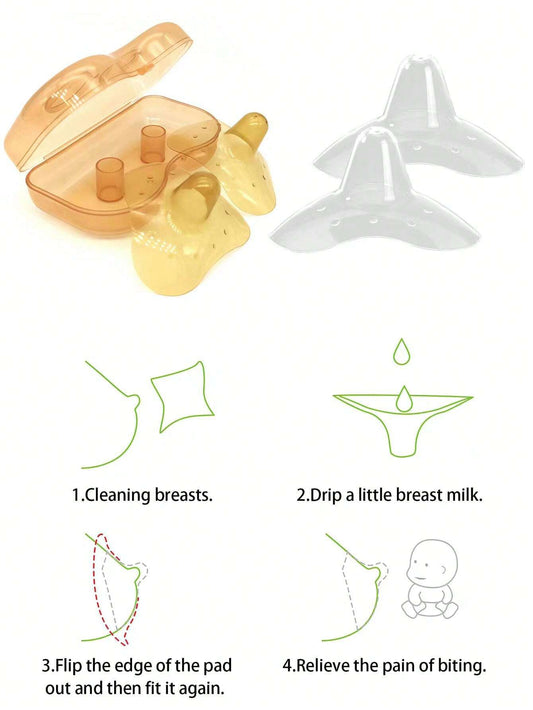 Buy 2pcs/set Protection Shell For Nipple/ Silicone Nipple Shield For Mother's Areola Protection in Pakistan