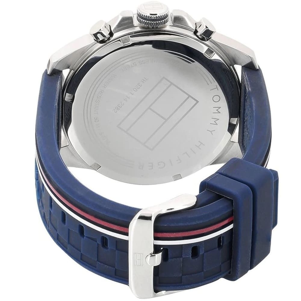 Buy Tommy Hilfiger Mens Quartz Blue Silicone Strap Blue Dial 46mm Watch - 1791476 in Pakistan
