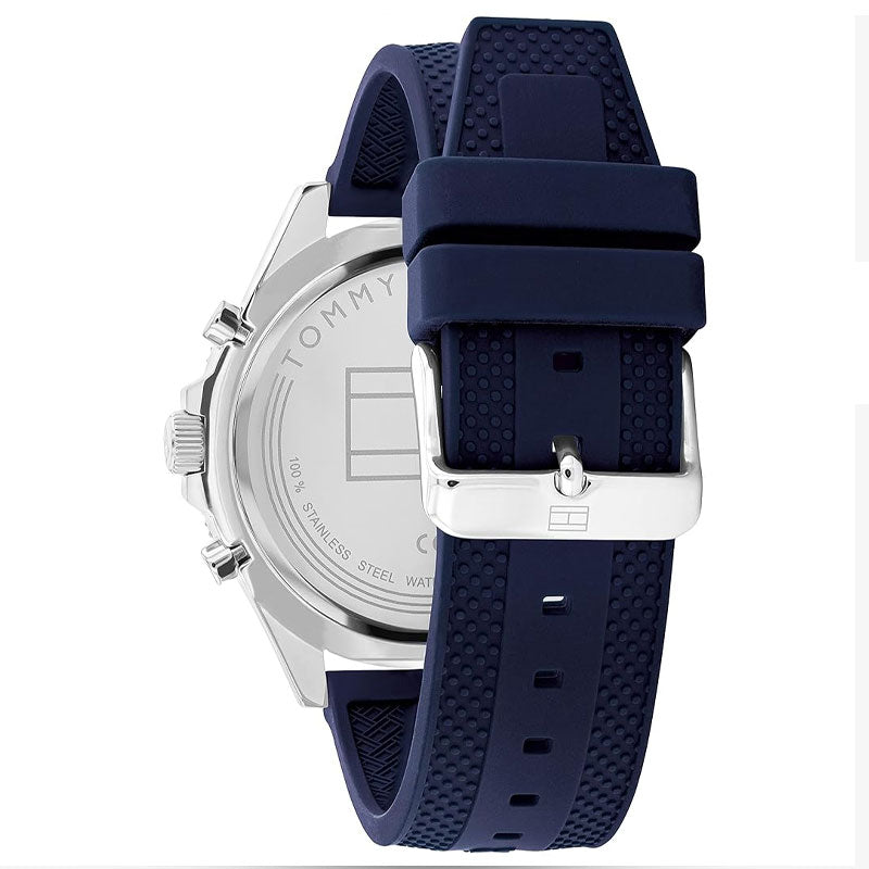 Buy Tommy Hilfiger Men's Larson Blue Silicone Strap Blue Dial Chronograph Quartz Watch 1791920 in Pakistan