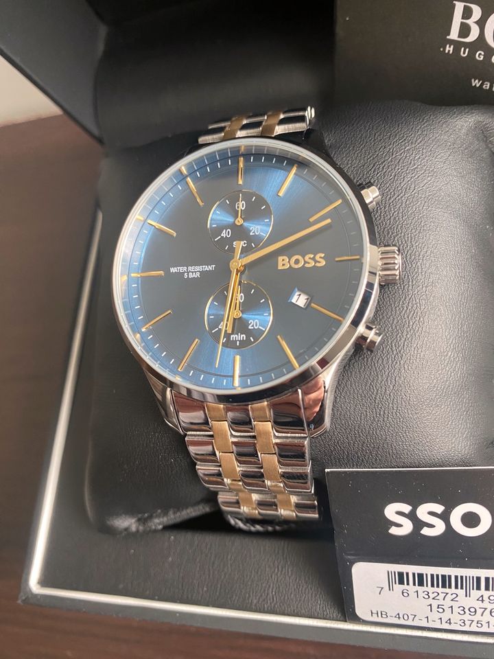 Buy Hugo Boss Mens Quartz Two-tone Stainless Steel Blue Dial 42mm Watch - 1513976 in Pakistan