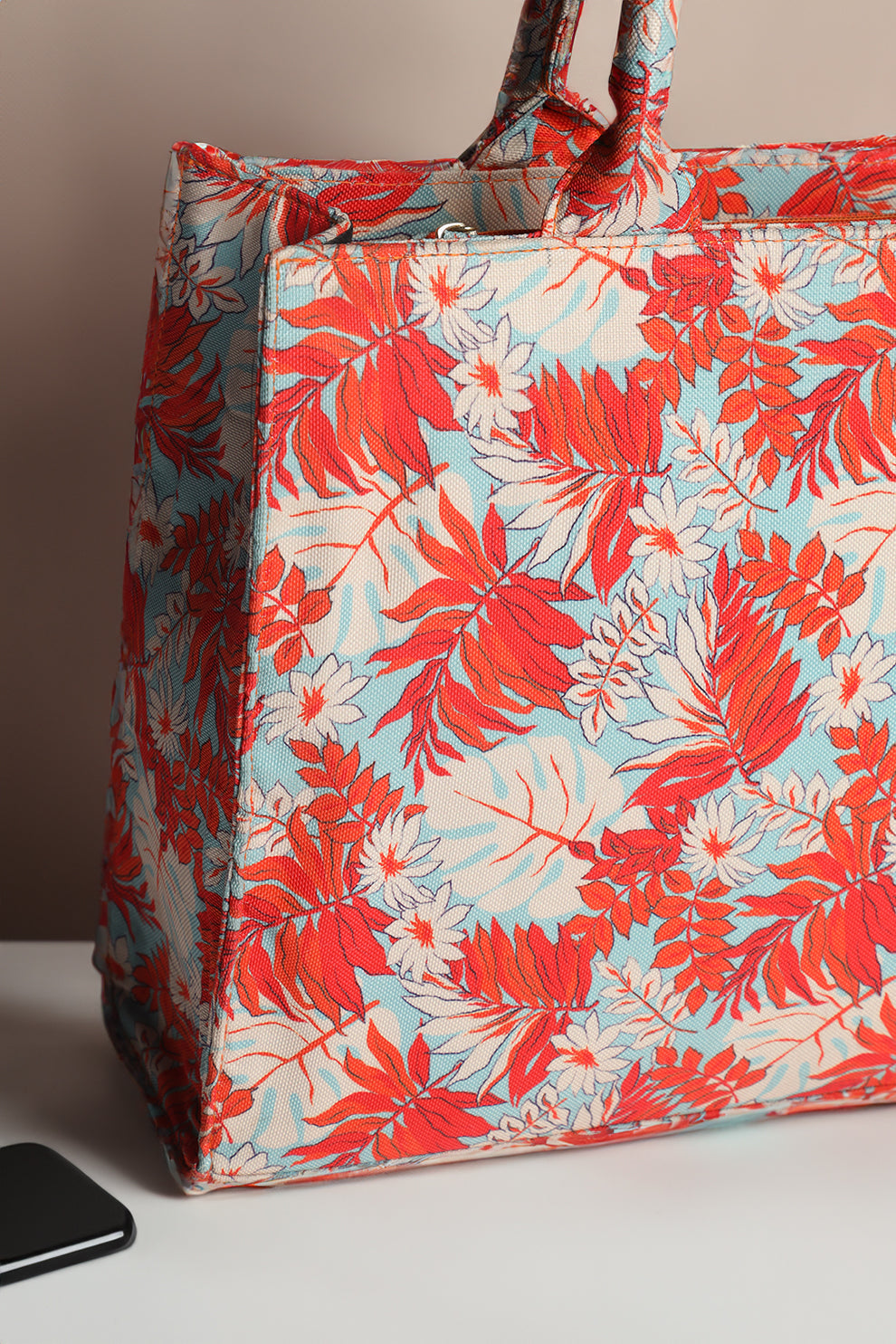 Buy Canvas Tote Bags Orange Leaf in Pakistan