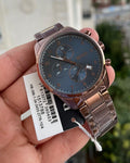 Buy Hugo Boss Mens Quartz Copper Stainless Steel Blue Dial 44mm Watch - 1513788 in Pakistan