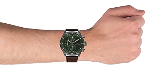 Buy Tommy Hilfiger Mens Quartz Leather Strap Green Dial 46mm Watch - 1791809 in Pakistan