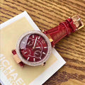 Buy Michael Kors Mini Parker Red Dial Red Leather Strap Ladies Watch - Mk6451 in Pakistan