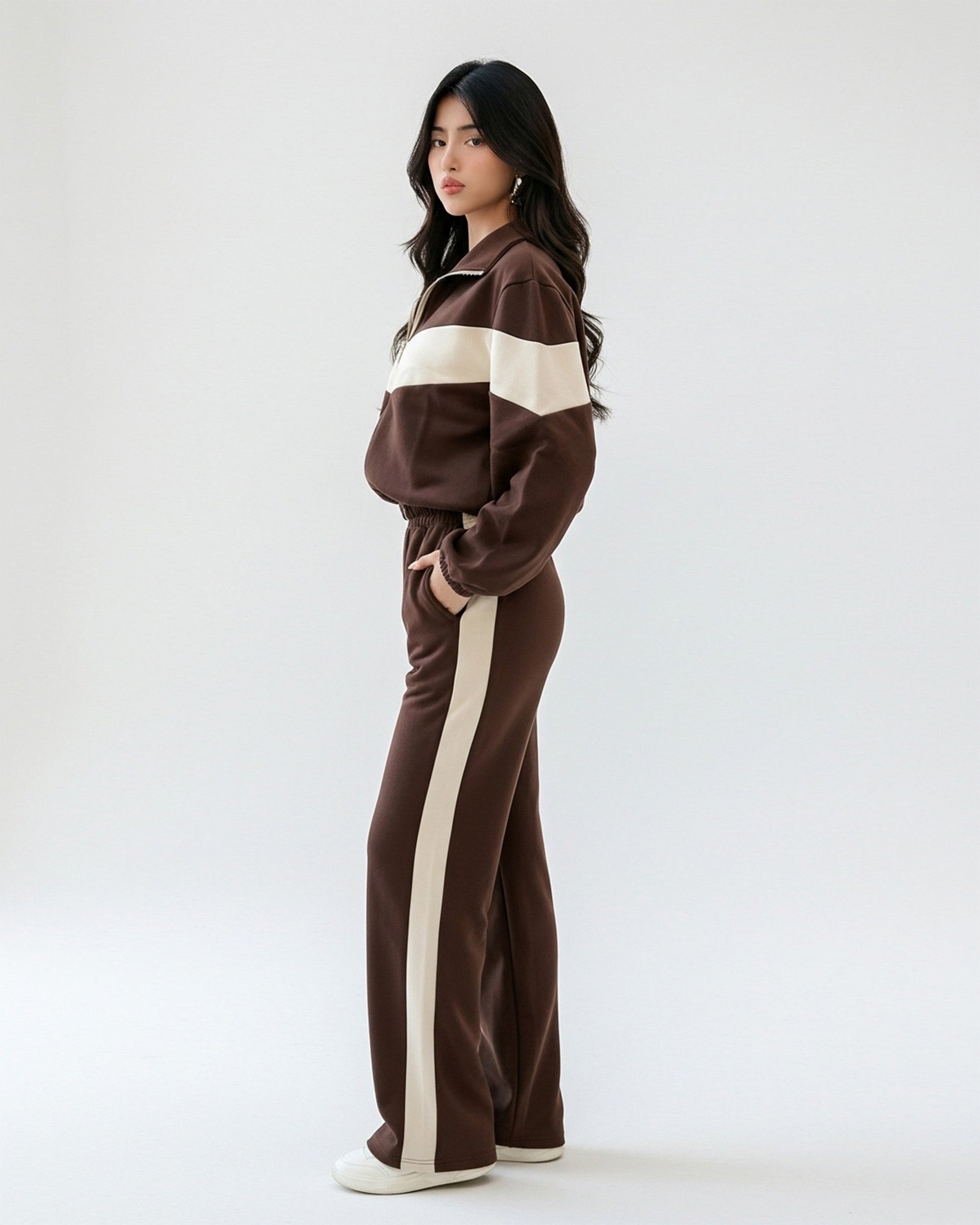 Buy Sajiero Fleece Tracksuit – Cool Fit - Brown in Pakistan