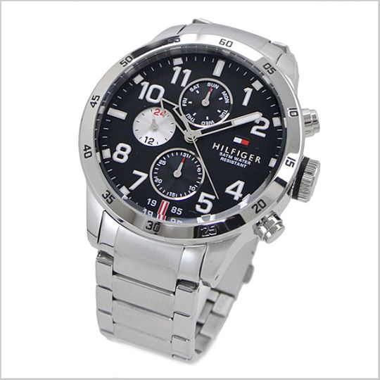 Buy Tommy Hilfiger Mens Quartz Stainless Steel Black Dial 46mm Watch - 1791141 in Pakistan